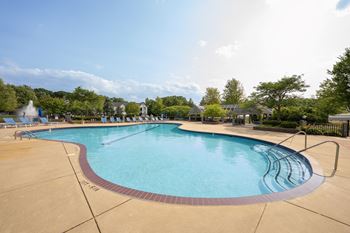 Sparkling outdoor swimming pool